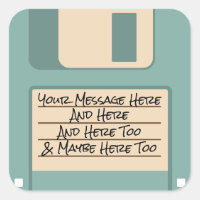 Blue Computer Old School Floppy Disc Stickers