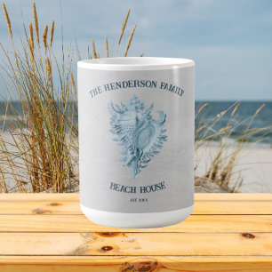Blue Conch Shell Coffee Mug