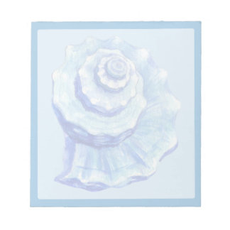 Blue Conch Shell Notepad