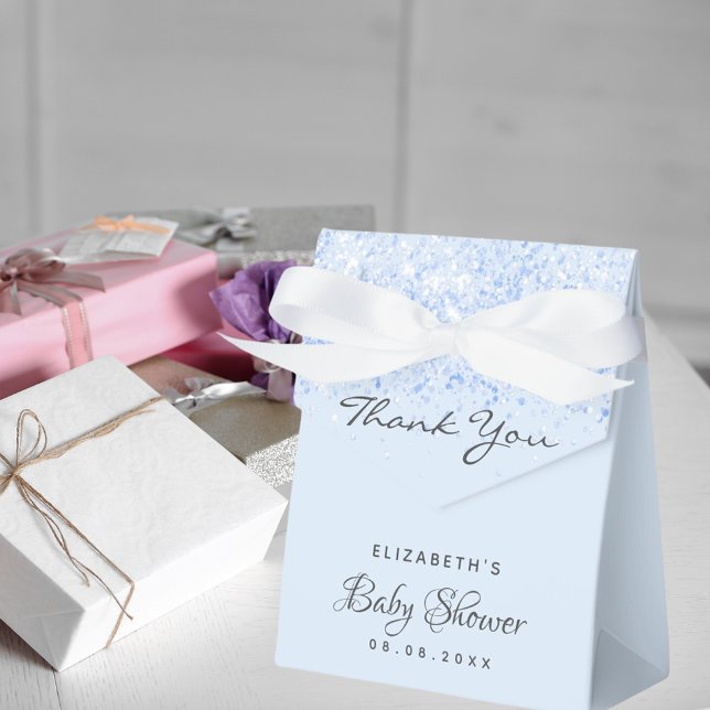 Blue confetti boy Baby Shower Favour Box (Creator Uploaded)