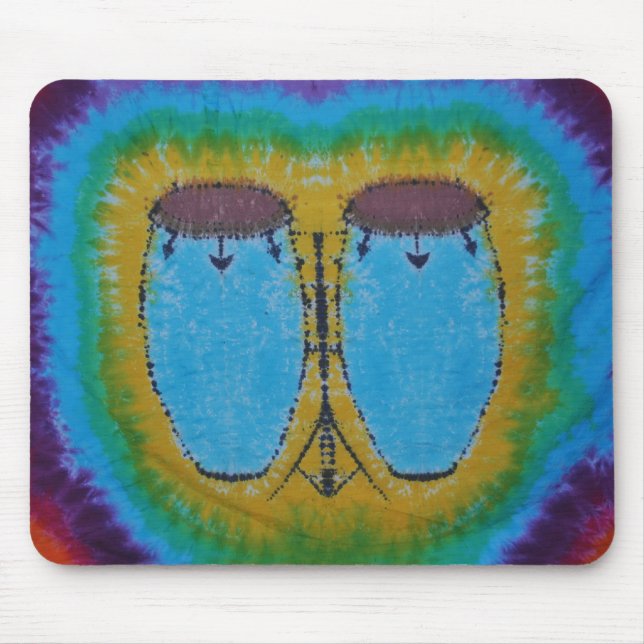 Blue Conga Drums Tie Dye Mouse Mat (Front)