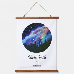 Blue Constellation Cancer Horoscope Sign Gift Hanging Tapestry