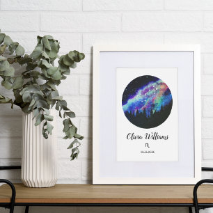 Blue Constellation Scorpio Horoscope Sign Gift