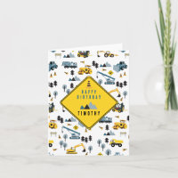 Blue Construction Trucks & Site Theme Birthday 