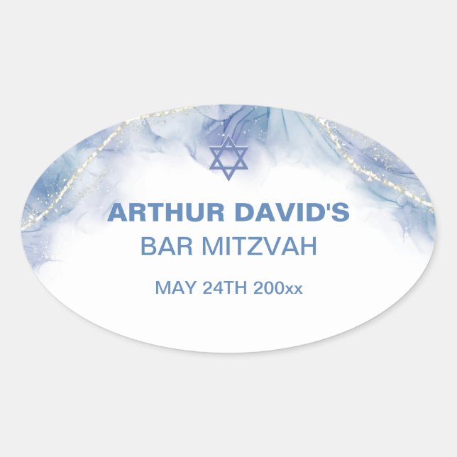 Blue Contemporary Stickers (Front)