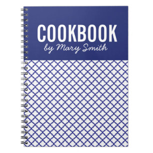 Blue CookBook With Custom Cover Notebook