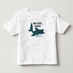 Blue Cool Shark with Sunglasses Boys Kids Shirt