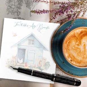 Blue Coop Chicken Hutch Personalised Notepad