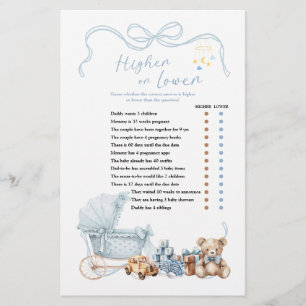 Blue Coquette Baby Carriage Higher or Lower 
