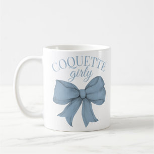 Blue Coquette Bow Girly Women's Tri-Blend Shirt Coffee Mug