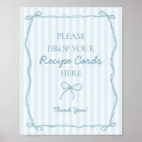 Blue Coquette Bow Pastel Share a Recipe Bridal