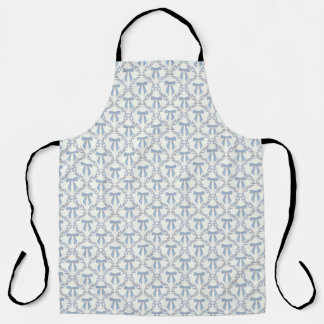 Blue Coquette Bows, Trellis, Preppy Apron