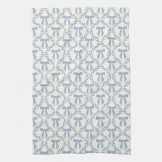 Blue Coquette Bows, Trellis, Preppy Tea Towel