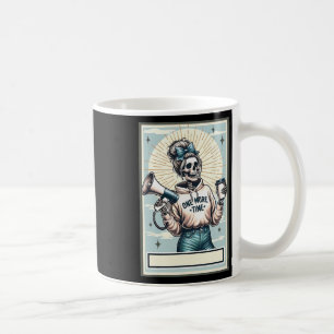 Blue Coquette Cheer Coach Skeleton Tarot Card Chee Coffee Mug