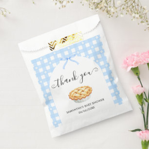 Blue Coquette Pie Baby Shower Thank You Favour Bags