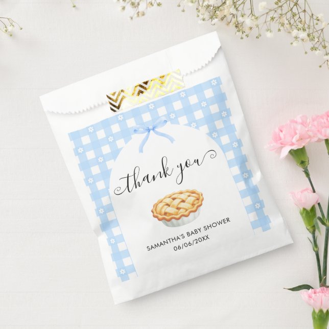 Blue Coquette Pie Baby Shower Thank You Favour Bags (Sealed)