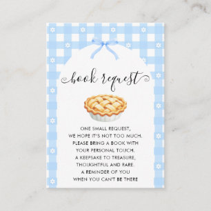 Blue Coquette Pie Book Request Enclosure Card