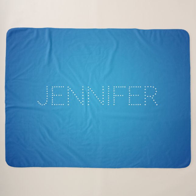 Blue coral aqua sherpa blanket (Front (Horizontal))