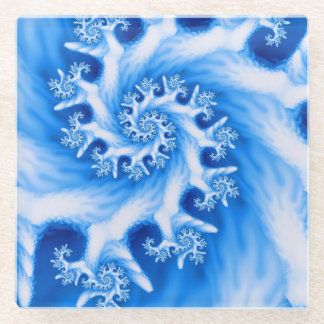 Blue Coral Fractal  Beverage Coaster