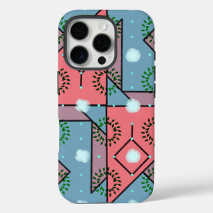 Blue Coral Geometric vibrant iPhone / iPad case