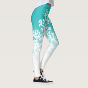 Blue Coral Graphic Leggings