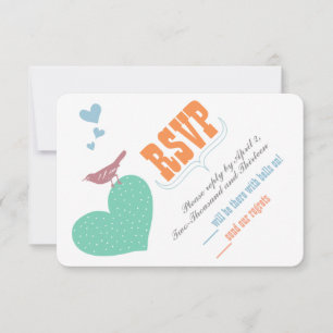 Blue Coral Mint Floral Typography Wedding Invites