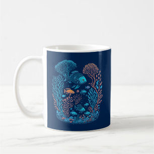 Blue Coral Reef Fish Coffee Mug
