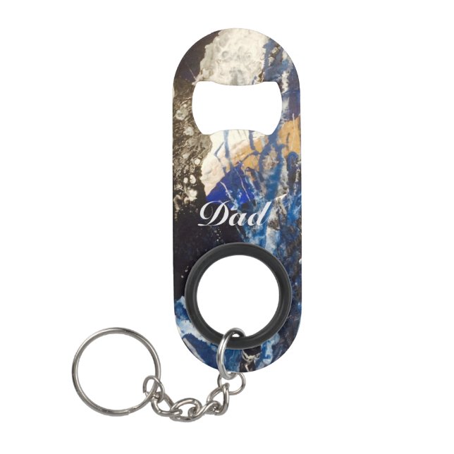 Blue Coral Reef Stainless Steel Bottle Opener (Front)