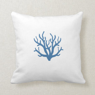 Blue Coral Toss Pillow