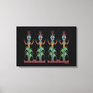 Blue Corn People Canvas Print