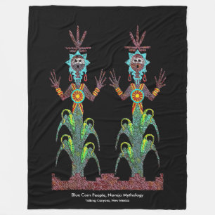 Blue Corn People, Navajo Mythology Fleece Blanket