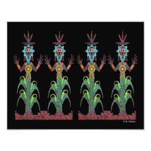 Blue Corn People Photo Print