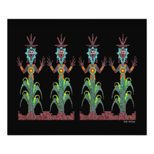 Blue Corn People Photo Print