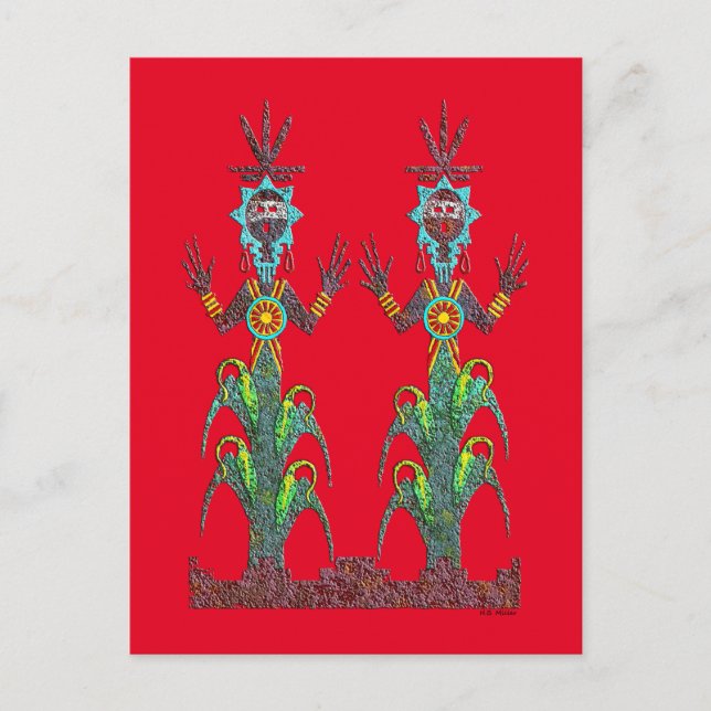 Blue Corn People Postcard (Front)