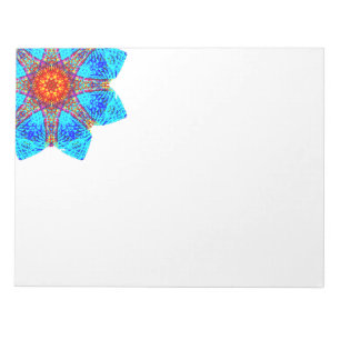 Blue Corner Star Mandala Notepad