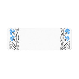 Blue Cornflower cross-stitch design