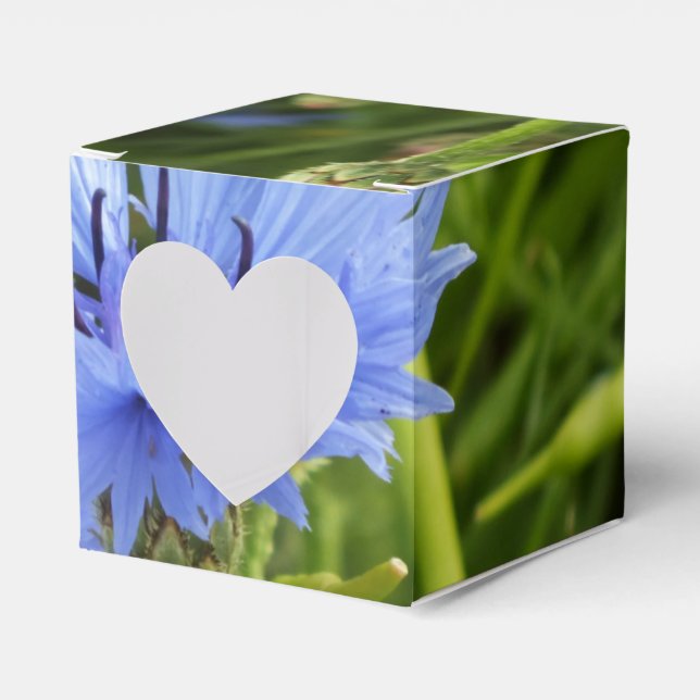 blue cornflower favour box (Front Side)