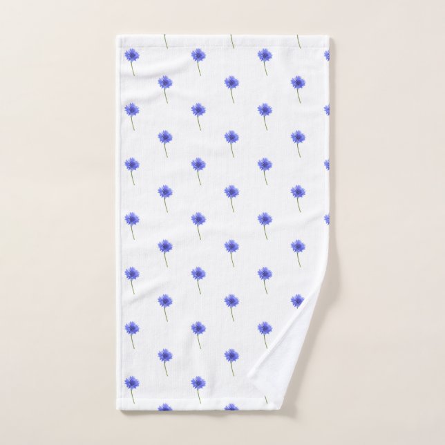 blue cornflower hand towel (Hand Towel)