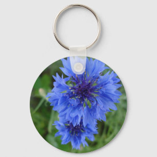Blue Cornflower Keychain
