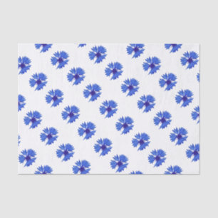 Blue Cornflower Tissue Paper