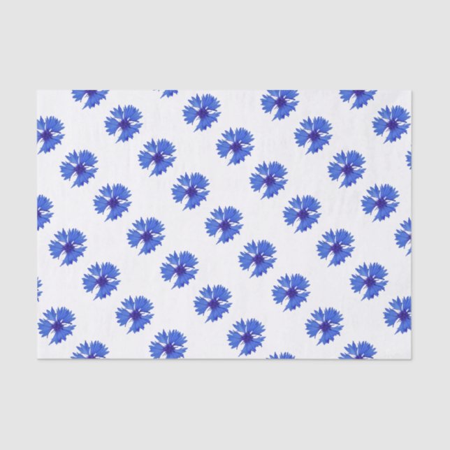 Blue Cornflower Tissue Paper (Front)
