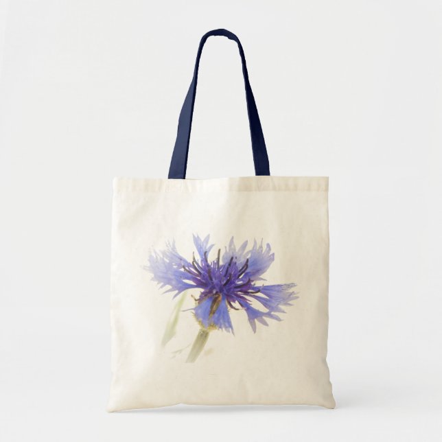 Blue Cornflower Tote Bag (Front)