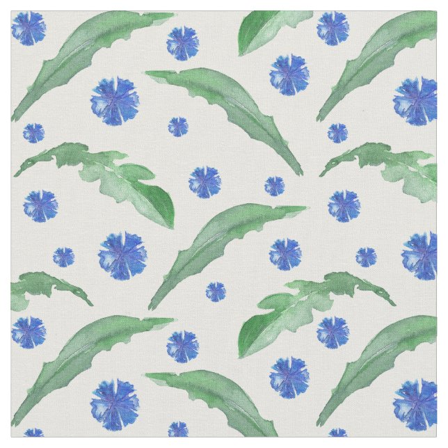 Blue cornflowers fabric (Close Up)