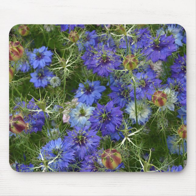 Blue cornflowers mouse mat (Front)