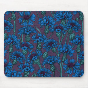 Blue cornflowers, wild flowers mouse mat
