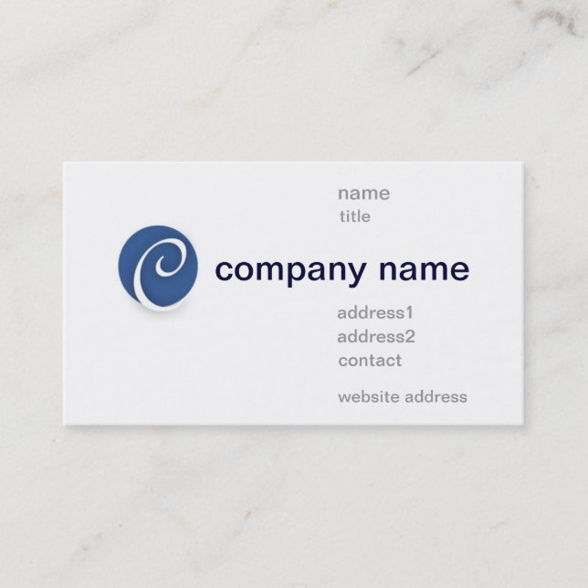 Blue Corporate Business Card (Front)