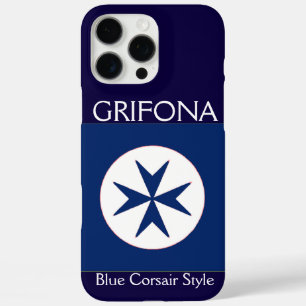 BLUE CORSAIR STYLE octagon cross iPhone 16 Pro Max Case