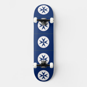 BLUE CORSAIR STYLE octagon cross Skateboard