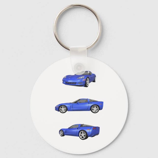 Blue Corvette: Key Ring (Front)