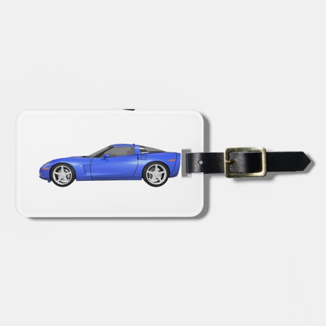 Blue Corvette: Luggage Tag (Front Horizontal)